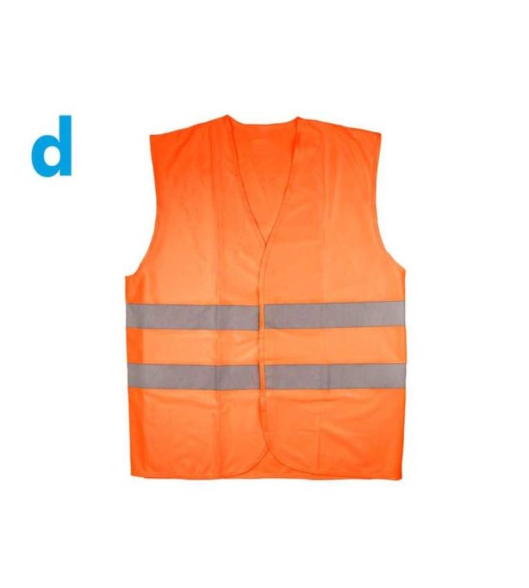 GILET Rouge FLUO SANS MANCHE REFLECHISSANT SECURITE PIETON, VELO, MOTO, VEHICULE